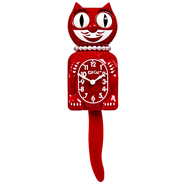 NEW Limited Edition Space Cherry RED Lady Kit-Cat Klock — Kit-Cat